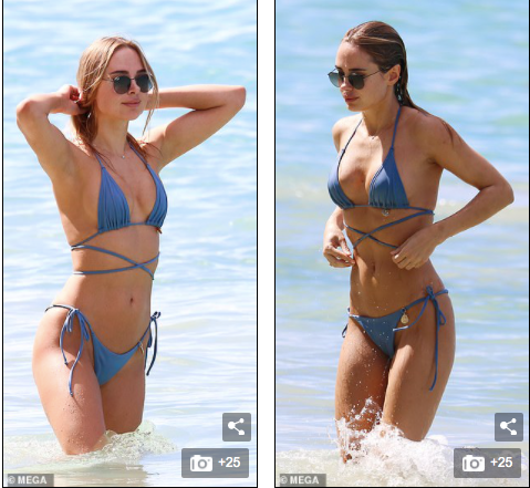 Mẫu áo tắm Kimberley Garner gợi cảm ngất ngây, đi biển cùng trai lạ ảnh 5