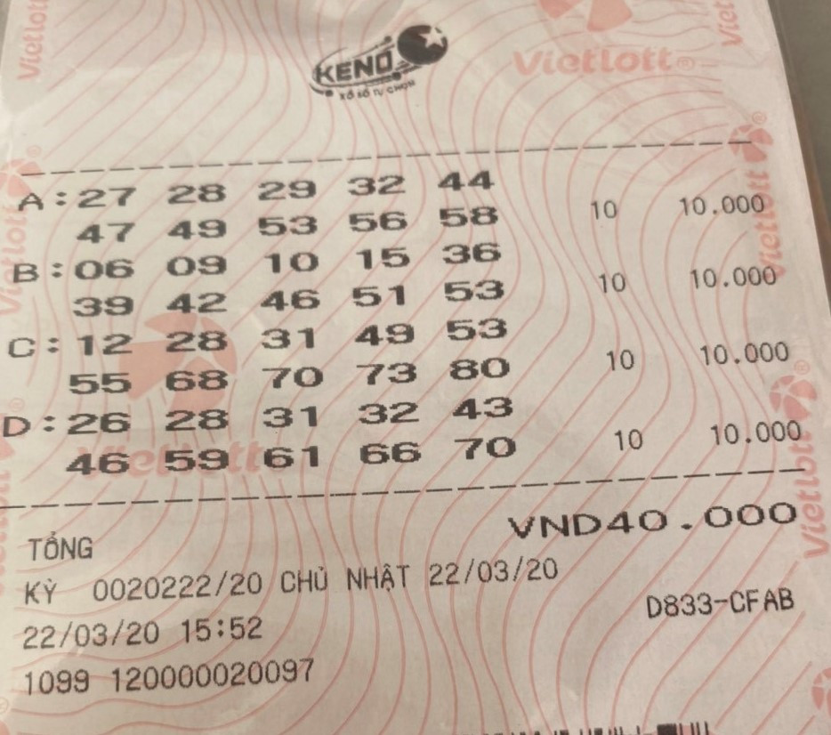 Lần đầu có người chơi trúng Keno trị giá 2 tỷ đồng ảnh 1