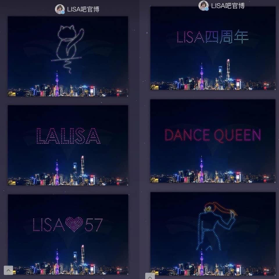 Đẳng cấp như fan Trung của Lisa: Dự án 200 drones thắp sáng bầu trời Thượng Hải ảnh 2