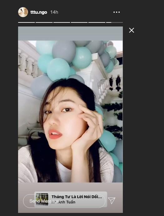 Á hậu Thanh Tú được ông xã bí mật tổ chức sinh nhật tại biệt thự khi cách ly ảnh 1