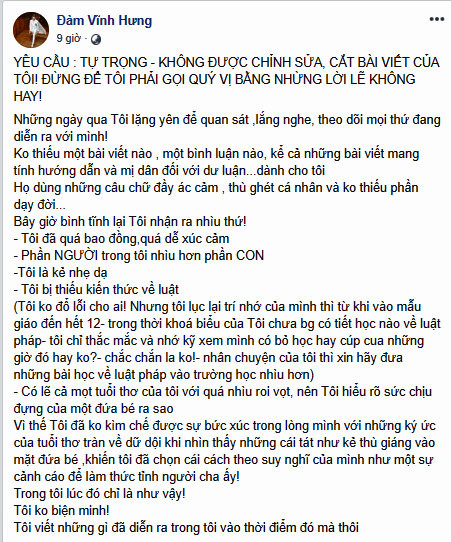 Đàm Vĩnh Hưng lên tiếng về ồn ào kích động bạo lực ảnh 1