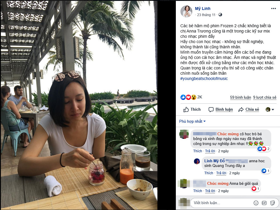 Con gái Mỹ Linh làm nhạc cho Frozen 2 - phim hoạt hình ăn khách nhất thời đại ảnh 1