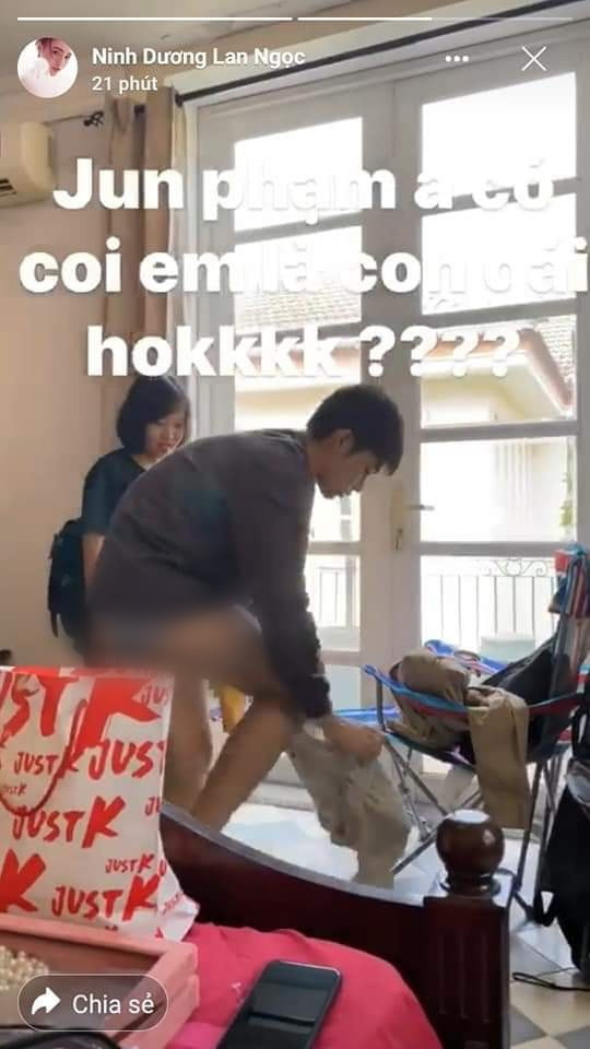 Ninh Dương Lan Ngọc gây tranh cãi khi đăng clip nhạy cảm của Jun Phạm ảnh 1