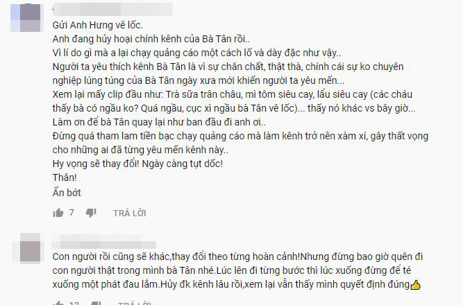 Fan gửi 'tâm thư' yêu cầu con trai để video bà Tân Vlog chân thật như trước ảnh 6