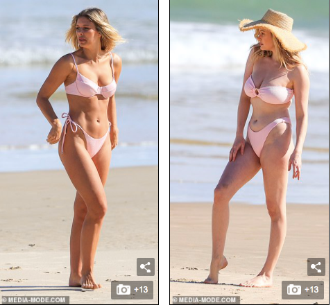 Nàng mẫu 9x nước Úc trắng nõn nà cực gợi cảm với áo tắm hồng phớt ảnh 2