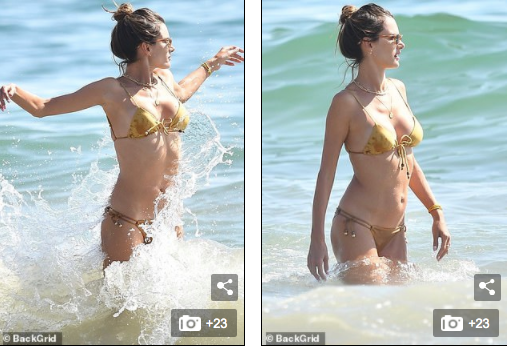 Alessandra Ambrosio nóng bỏng 'gây mê' với bikini màu nude ảnh 7