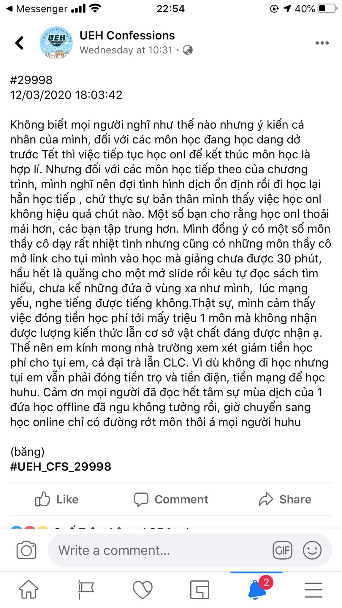 Ở nhà tránh dịch phải học online nhưng trường lại không giảm học phí, lý do là gì? ảnh 1