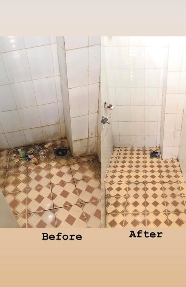 Sẵn chuyên môn ngành Khách sạn, cậu bạn này lao vào dọn WC khu cách ly sạch bong như mới ảnh 3