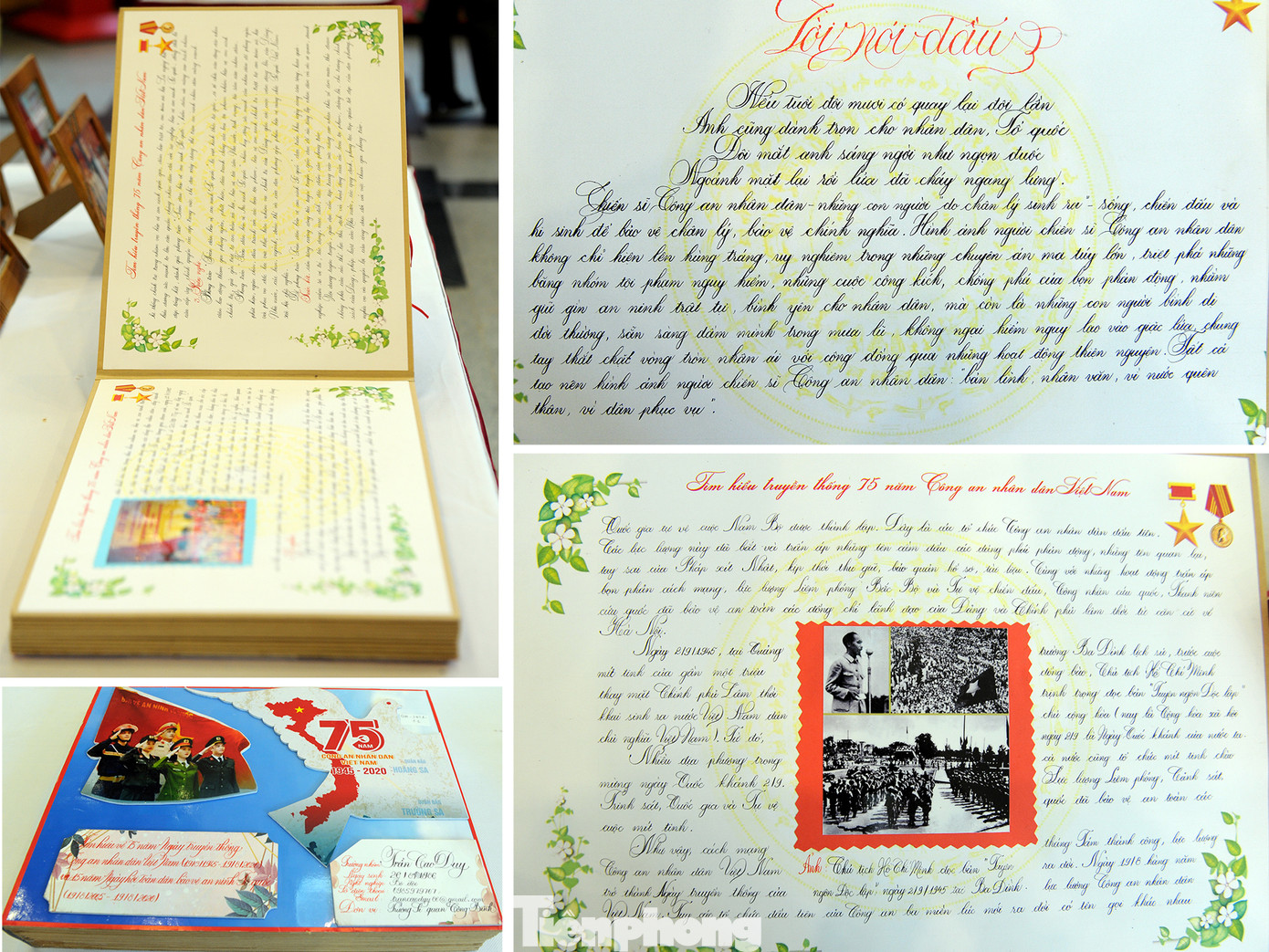 Ấn tượng bài thi viết về lực lượng công an khắc gỗ, chữ đẹp như in ảnh 6