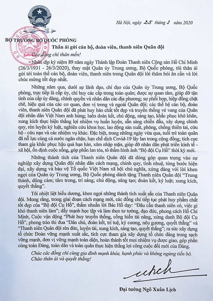 Đại tướng Ngô Xuân Lịch: Thanh niên Quân đội xứng đáng với lời khen ngợi ảnh 2