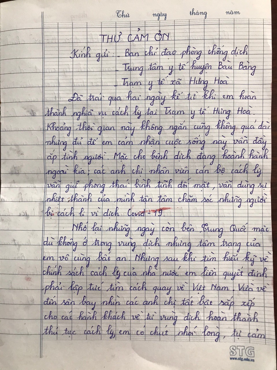 Bức thư lay động lòng người của cô gái đón sinh nhật trong khu cách ly ảnh 2