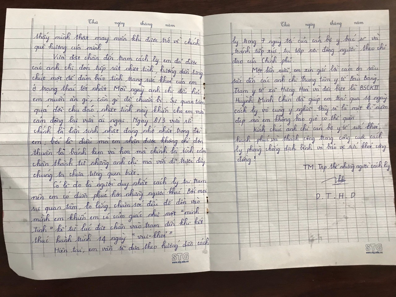 Bức thư lay động lòng người của cô gái đón sinh nhật trong khu cách ly ảnh 3