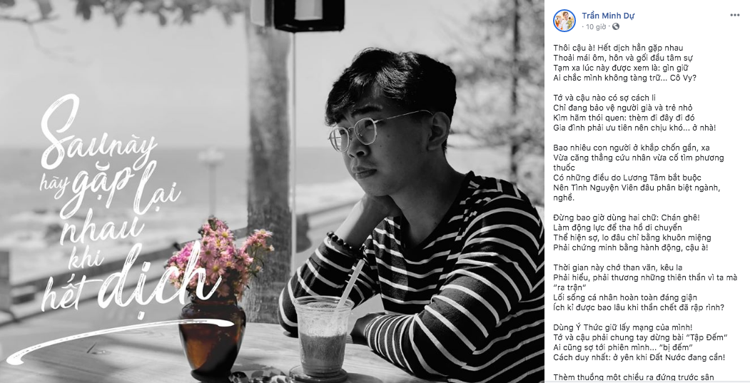 Minh Dự làm thơ về “Cô Vy”, gửi gắm lời nhắn nâng cao ý thức #stayhome mùa dịch ảnh 2