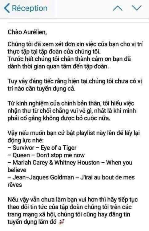 Playlist được phòng Nhân sự gợi ý sau lời “từ chối nhẹ nhàng” cho ứng viên tìm việc ảnh 1