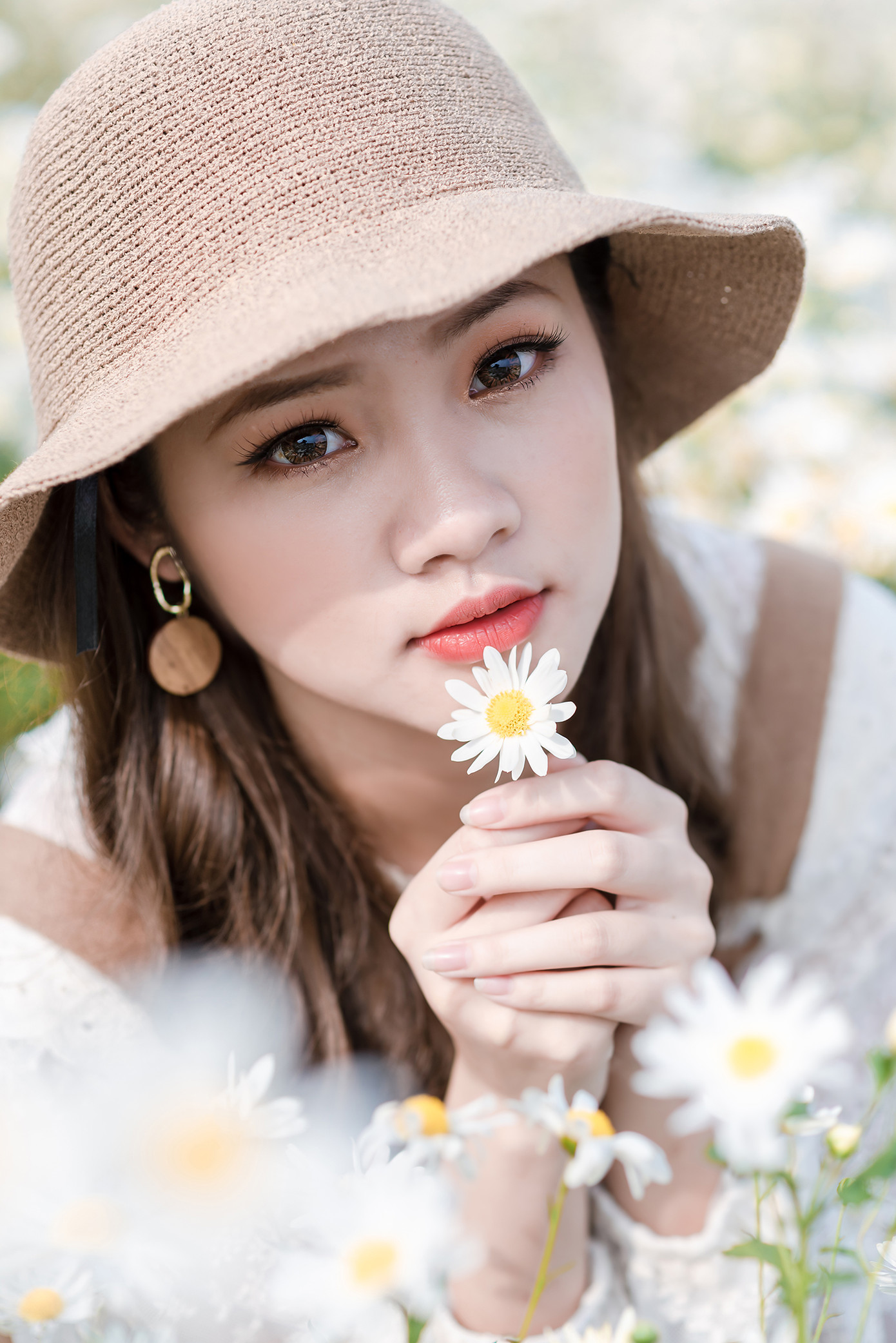 Thiếu nữ Hà thành khoe sắc bên vườn cúc họa mi ảnh 6