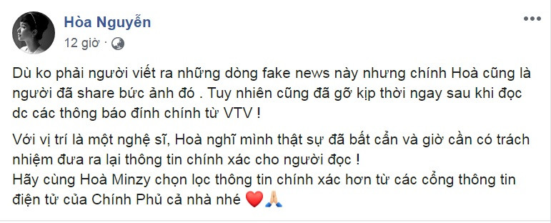 Lỡ phát tán tin giả về dịch COVID-19, Hòa Minzy có thể bị phạt hành chính ảnh 2