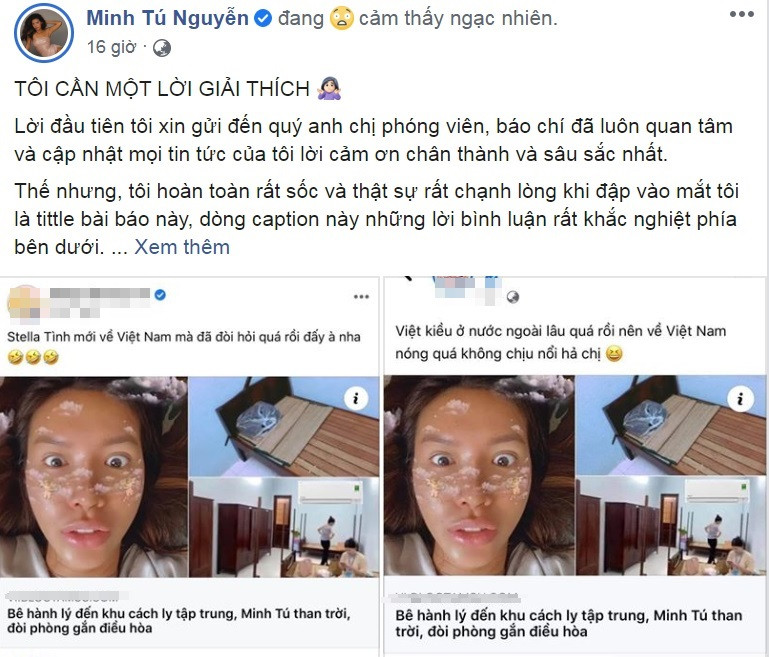 Vừa trở về Việt Nam và đang cách ly, Minh Tú bức xúc khi dính tin đồn thất thiệt ảnh 3