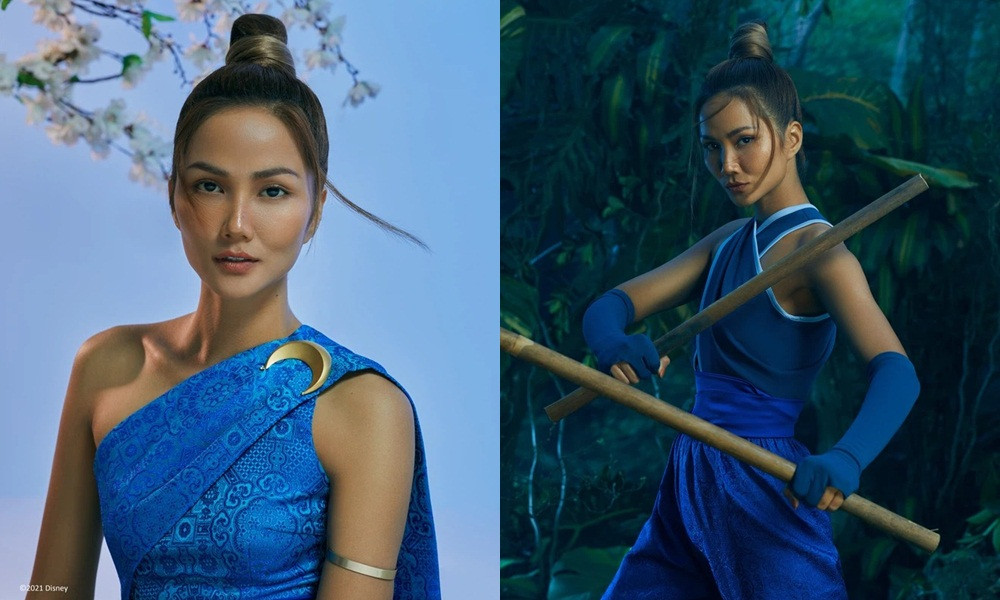 Cùng tạo hình công chúa Raya, Hoa hậu H'Hen Niê và Triệu Lệ Dĩnh ai thần thái hơn? ảnh 2