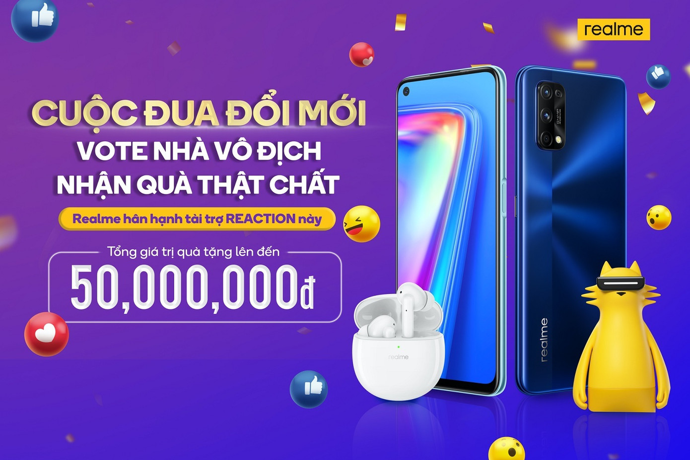 Tổng giá trị giải thưởng “khủng” lên đến 50 triệu đồng Realme tổ chức “Cuộc đua đổi mới”, truyền thông điệp dám thay đổi và sống bứt phá ảnh 3