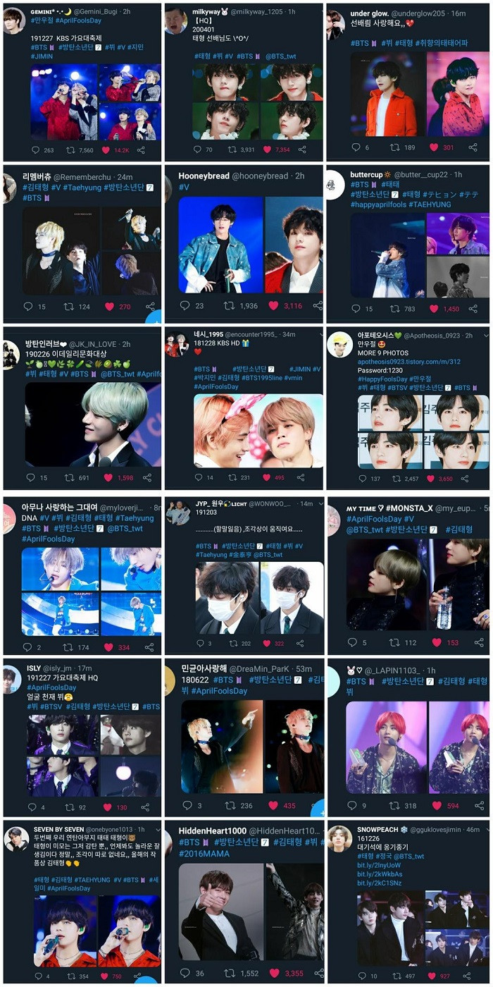 Chỉ có thể là V: Đẹp trai tới nỗi hàng loạt fansite idol khác không thể cầm lòng ảnh 1