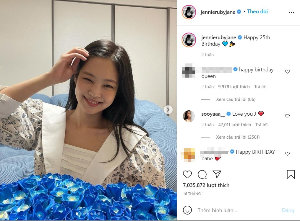 Jennie có tới hai bài đăng đạt 7 triệu like Jennie (BLACKPINK) tiếp tục lập được hai kỷ lục đáng nể trong K-Pop: Xuất sắc vậy ai theo nổi! ảnh 4
