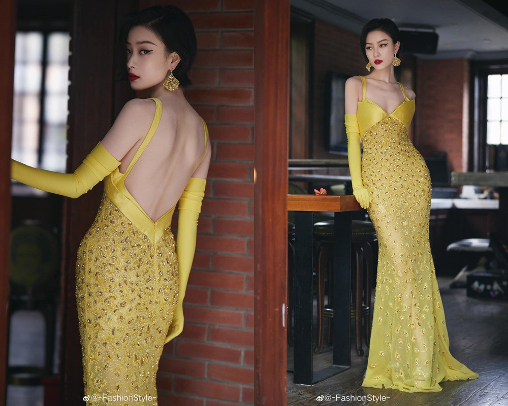 Màu vàng lên ngôi tại Đêm hội Weibo: Do vô tình đụng hàng hay là xu hướng mới? ảnh 7