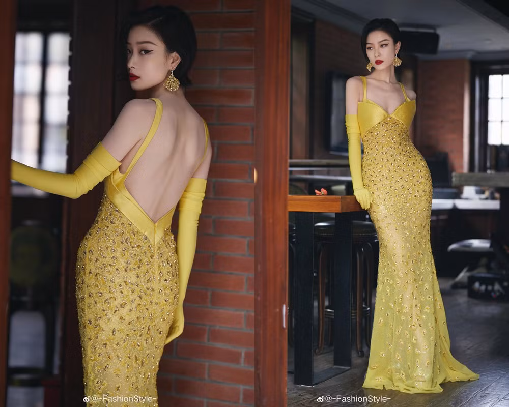 Màu vàng lên ngôi tại Đêm hội Weibo: Do vô tình đụng hàng hay là xu hướng mới? ảnh 7