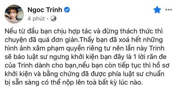 Vì hàng xóm đã xóa sạch video nên Ngọc Trinh quyết định bỏ qua vụ việc lần này Bộ phim “Ngọc Trinh kiện hàng xóm quay lén” bất ngờ có cú lật bàn cực mạnh ảnh 2