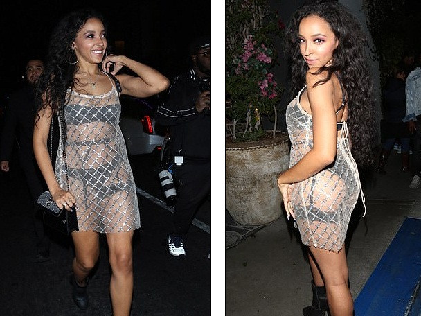 Nữ ca sĩ Tinashe mặc xuyên thấu lộ nội y gây 'nhức mắt' ảnh 5