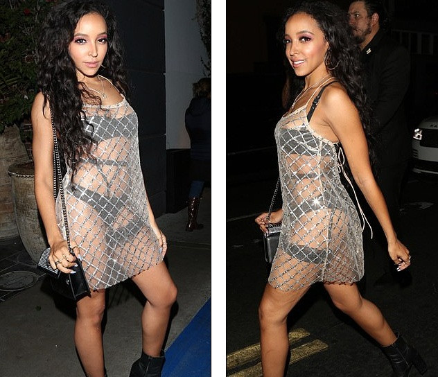 Nữ ca sĩ Tinashe mặc xuyên thấu lộ nội y gây 'nhức mắt' ảnh 4