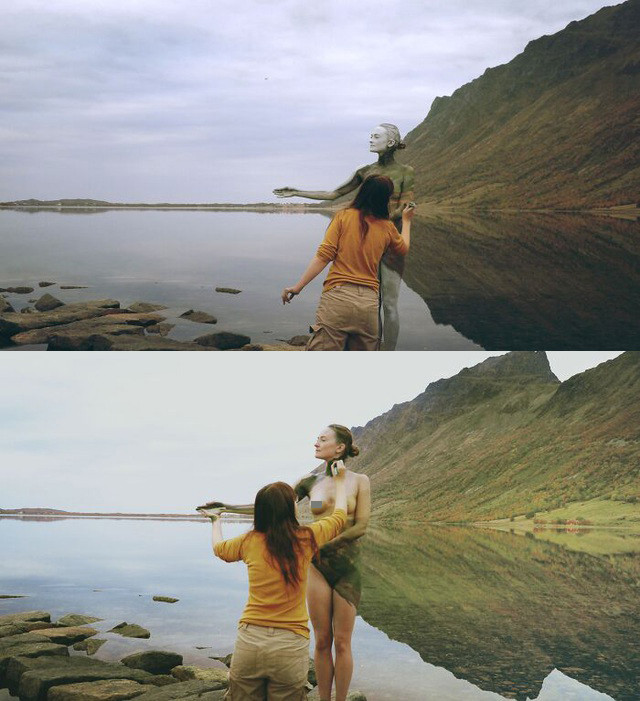 Sửng sốt với bộ ảnh 'body-painting' siêu thực trong giá lạnh 0 độ C ảnh 2