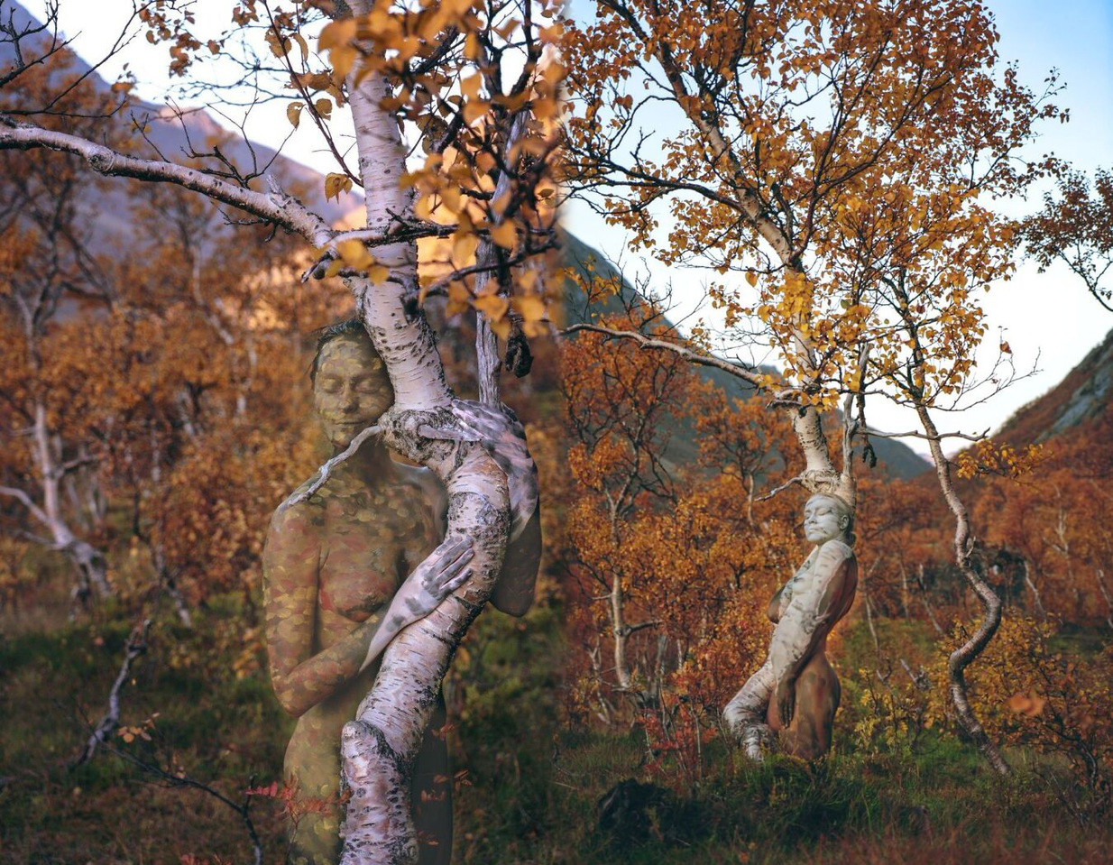 Sửng sốt với bộ ảnh 'body-painting' siêu thực trong giá lạnh 0 độ C ảnh 6