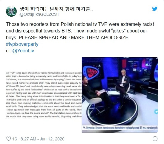 Fans toàn cầu phẫn nộ vì BTS bị kỳ thị, phân biệt chủng tộc trên truyền hình Ba Lan ảnh 6