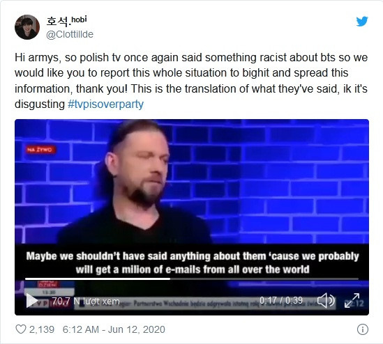 Fans toàn cầu phẫn nộ vì BTS bị kỳ thị, phân biệt chủng tộc trên truyền hình Ba Lan ảnh 3