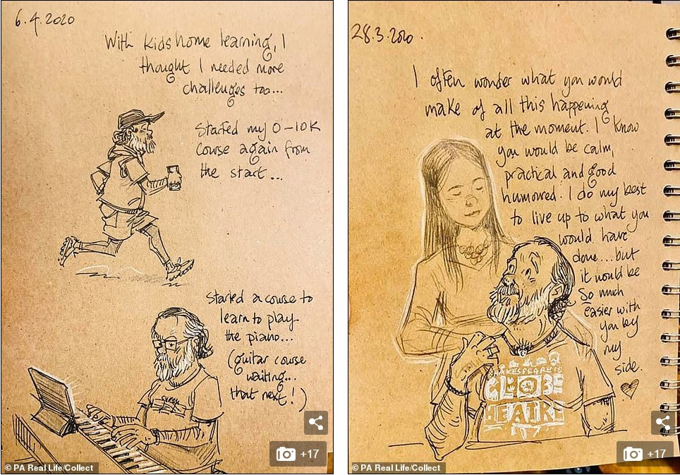 ‘Nhật ký vẽ nguệch ngoạc’ của họa sĩ già về vợ đã mất chạm đến trái tim người đọc ảnh 4