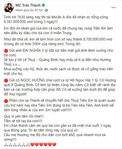 Trấn Thành: Nhiều bình luận ác ý, sẽ sinh ra tâm lý sợ hãi, không dám kêu gọi từ thiện nữa ảnh 1