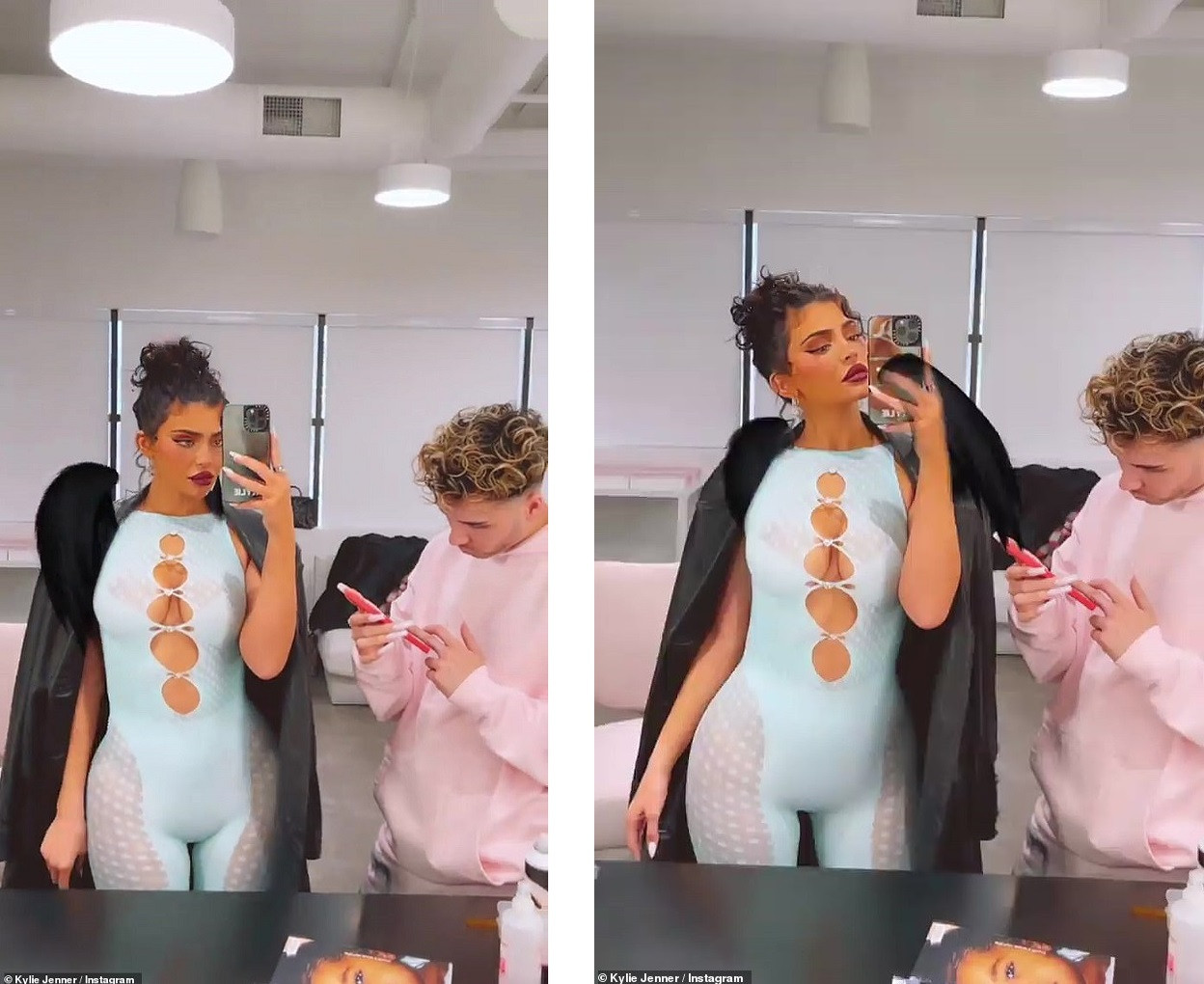 Kylie Jenner mặc đồ mỏng tang, cắt khoét lộ vòng một ‘bốc lửa’ ảnh 4