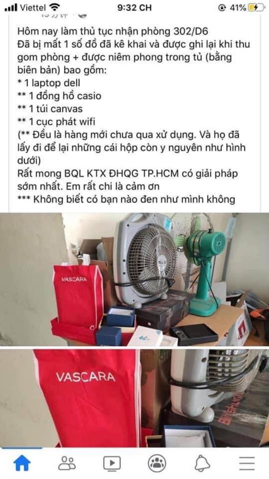 Sinh viên mất đồ có giá trị sau khi KTX ĐHQG TP.HCM trở thành khu cách ly tập trung? ảnh 2