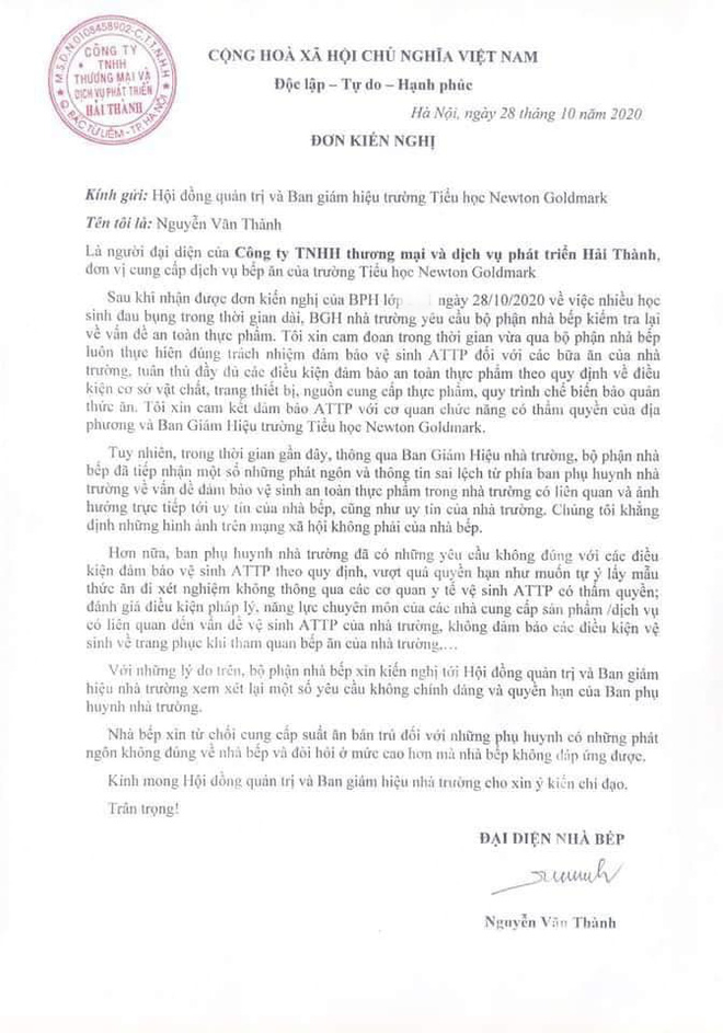 39 học sinh Newton bị “cắt cơm” bán trú vì phụ huynh “phát ngôn không đúng“? ảnh 2