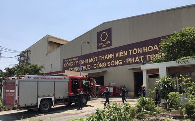 Tôn Hoa Sen: Vụ cháy không ảnh hưởng kết quả sản xuất kinh doanh ảnh 1