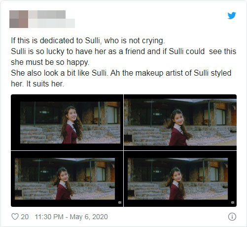 Fans xúc động vì MV mới của IU gợi nhớ đến Sulli quá cố ảnh 1