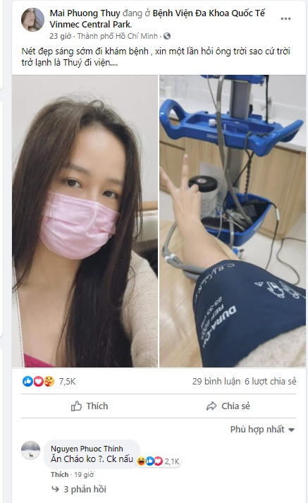 Mai Phương Thúy nhập viện, Noo Phước Thịnh hỏi thăm tình cảm gây 'sốt' cộng đồng mạng ảnh 1