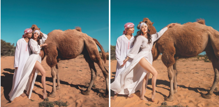 Vợ chồng Khánh Thi, Phan Hiển tình tứ trên sa mạc ảnh 1