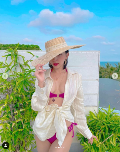 Hiền Hồ khoe body nuột nà cực gợi cảm với bikini ảnh 2