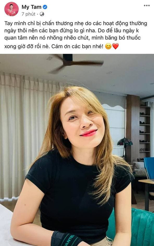 Mỹ Tâm nói về vết băng bó ở cổ tay trấn an fans ảnh 1