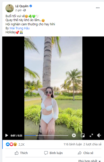 Lệ Quyên tung clip bikini khoe thân hình quyến rũ ảnh 1