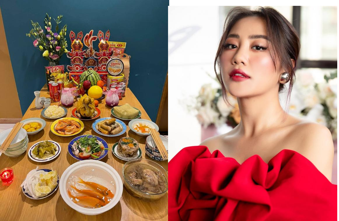 Mâm cỗ cúng Táo Quân của gia đình NSND Tự Long, Công Lý và loạt sao Việt ảnh 6