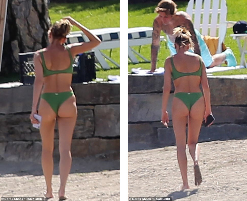 Bà xã siêu mẫu khoe dáng thon nuột với bikini, gợi cảm bên Justin Bieber ảnh 5