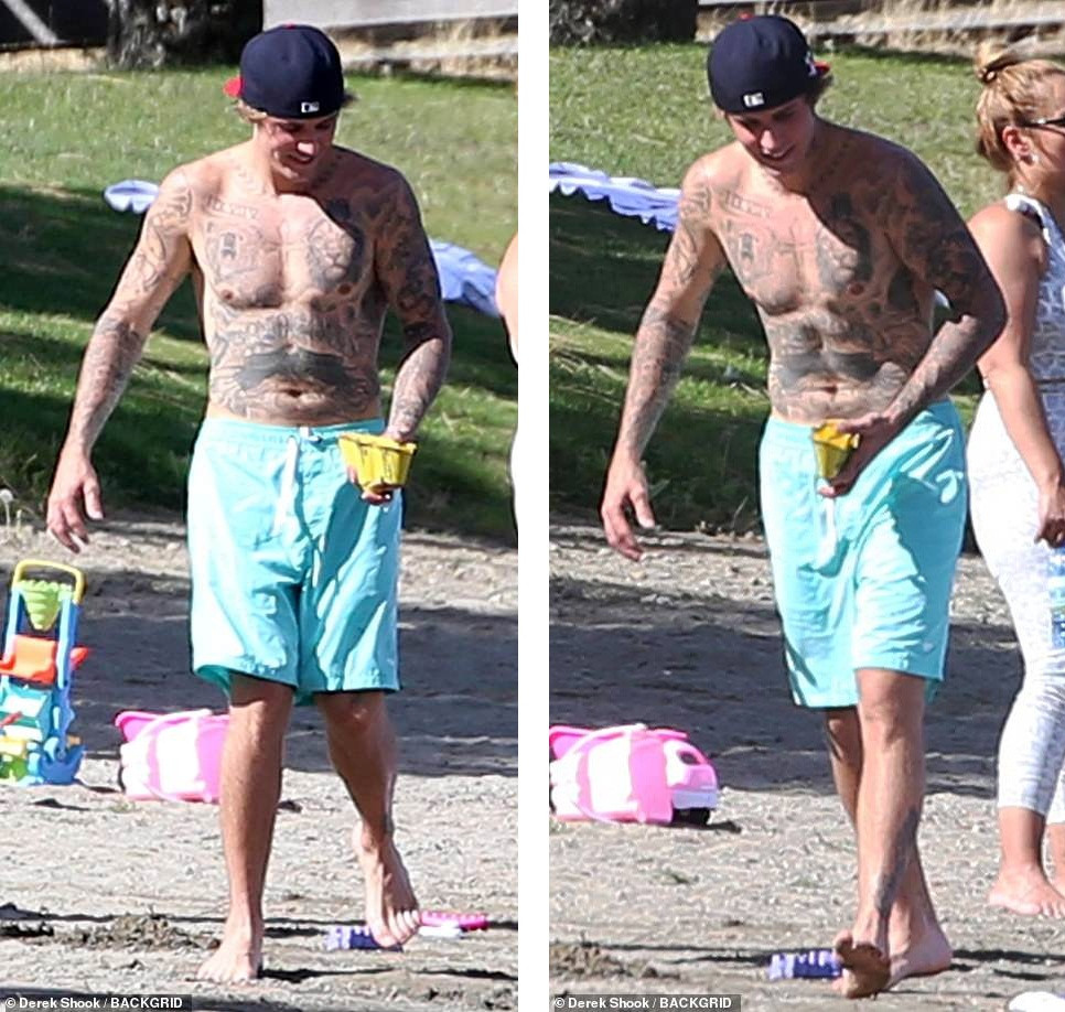 Bà xã siêu mẫu khoe dáng thon nuột với bikini, gợi cảm bên Justin Bieber ảnh 6