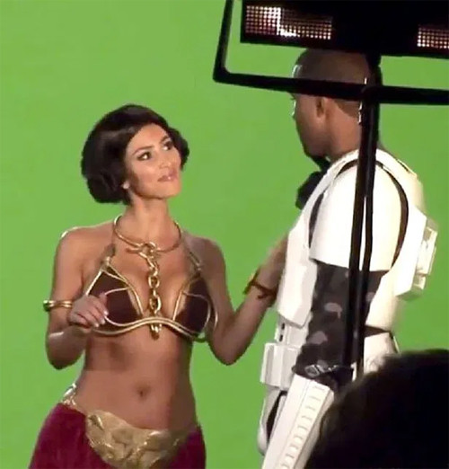 Kanye and Kim during the filming of Alligator Boots in 2008